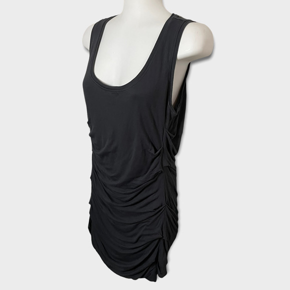 CAbi Gray Ruched Bodycon Tank Dress, Tunic Top #586 - Picture 3 of 9